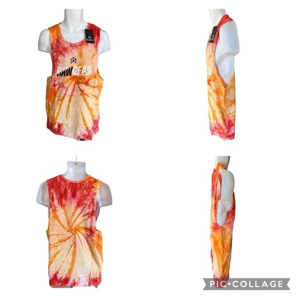 RAWGEAR Tie-Dye Tank Top~Size Medium~Orange/Yellow RG331 Bradley Martyn ~ L6 15 - Picture 3 of 8